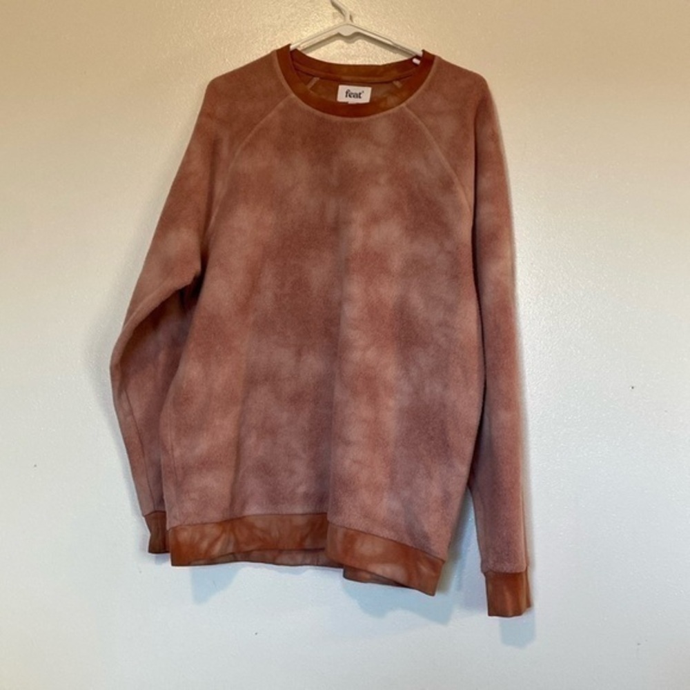 Feat blanket blend uber soft crewneck tie dye pullover reversible  sweatshirt XL